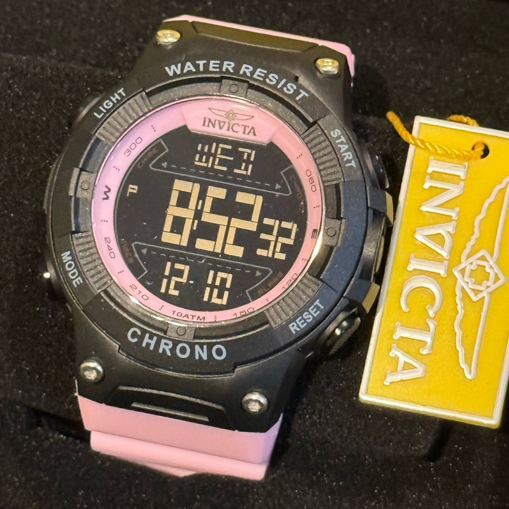 Invicta Black and Pink Digital watch